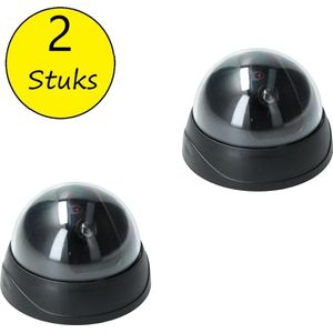 Dummy Camera Dome 2 Stuks – Bewakingscamera – CCTV – Draadloze Nep Camera op Batterijen