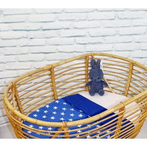 Wallabiezzz - Baby Deken - Blauw - Wiegdeken - Omslagdoek Baby - 75x90cm