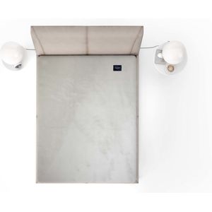 Fluwelen - Hoeslaken - Zilver - 100% Fluweel - 160 x 200