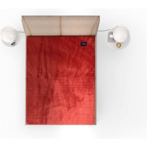 Velvet Velours Hoeslaken Bordeaux Rood 160 x 200 cm + 40 cm hoekhoogte