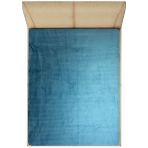 Velvet Velours Hoeslaken Petrol Blauw 180 x 200 cm + 40 cm hoekhoogte
