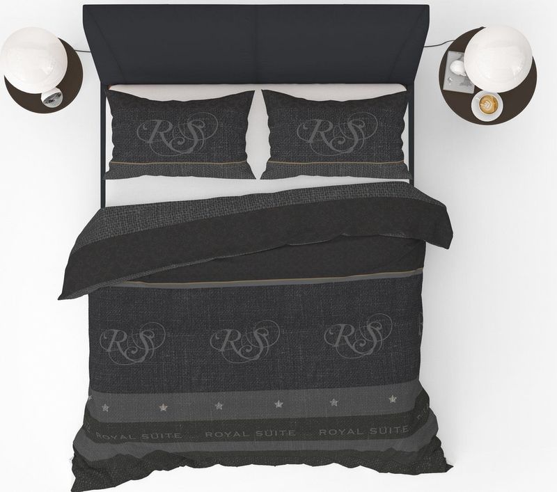 Refined Bedding - Royal Suite - Dekbedovertrek - Zwart - Katoen/Polyester