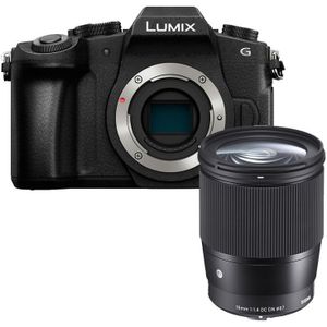 Panasonic LUMIX DMC-G80 zwart + Sigma 16mm F/1.4 DC DN Contemporary