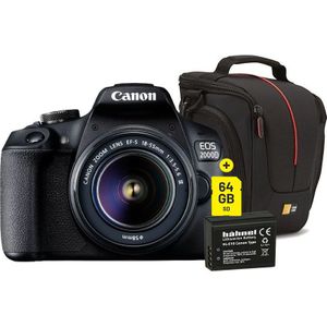 Canon EOS 2000D + 18-55mm DC Super Kit (incl. tas, extra accu en 64GB SD)