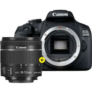 Canon EOS 2000D + EF-S 18-55mm F/4-5.6 IS STM compact