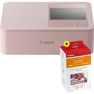 Canon - SELPHY CP1500 - Fotoprinter - Roze - Inclusief RP-108 Papier 10X15