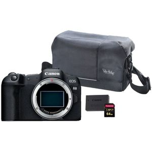 Canon EOS R8 body Starter Kit (inc extra battery, 64GB SD card & Bag)