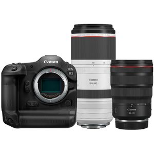 Canon EOS R3 body + RF 24-70mm f/2.8L IS USM + RF 100-500mm f/4.5-7.1L IS USM