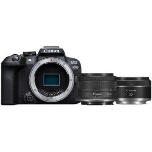 Canon - EOS R10 - Systeemcamera - Zwart - Inclusief RF-S 18-45mm en RF 50mm
