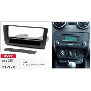 1-DIN AUDI A1 (8X) 2010+ w/pocket afdeklijst / installatiekit Audiovolt 11-178