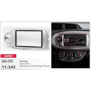 2-DIN TOYOTA Yaris 2011+ (Universal for Left and Right Wheel) afdeklijst / installatiekit Audiovolt 11-342