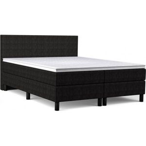 Boxspring Basic - 140x200 cm - Pocketvering - Stof Zwart