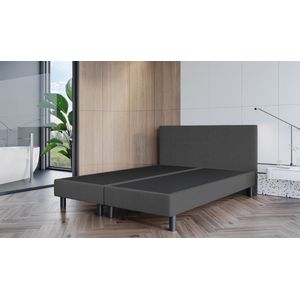 Boxspring Zonder Matras Fleur - 90x200 cm - Stof Antraciet