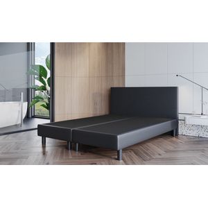 Boxspring Zonder Matras Fleur - 160x200 cm - Skai Zwart