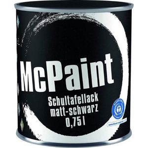 McPaint Schoolbord Krijtverf - Zwart - Krijtbordverf - 0,75 Liter - Schoolbord Verf - 6m²