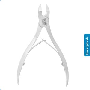 BeautyTools Professionele Nagelknipper - Kopknipper / Dwarssnittang voor Teennagels, Kalknagels en Ingegroeide Nagelhoeken - Gebogen Snijvlak 15 mm - INOX (NN-0133)