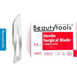 BeautyTools Pedicure Scalpelmesjes - Bistouri Mesjes Nr. 10 (100 Stuks) - Pedicure Mesjes - Individueel en Steriel Verpakt (BP-0645)