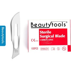BeautyTools Pedicure Scalpelmesjes - Bistouri Mesjes Nr. 20 (100 Stuks) - Pedicure Mesjes - Individueel en Steriel Verpakt (BP-0683)