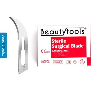 BeautyTools Pedicure Scalpelmesjes - Bistouri Mesjes Nr. 12 (100 Stuks) - Pedicure Mesjes voor Likdoorns en Eeltpitten - Steriel Verpakt (BP-0669)