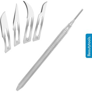 BeautyTools Bistouri houder voor Scalpelmesjes - Rond Ergonomisch Handvat (Holle Buis) - Pedicure Houder Nr.3 (BP-0744)
