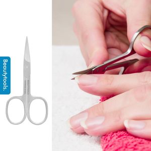 BeautyTools Nagelschaar - Stevige Nagelschaar voor Nagelhoeken, Vingernagels en Teennagels - Pedicure / Manicure Schaar - Stevig Recht snijvlak - INOX (9.5 cm) (NS-0805)