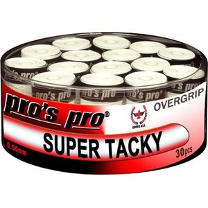 Pro's Pro Super Tacky overgrip wit 30 stuks