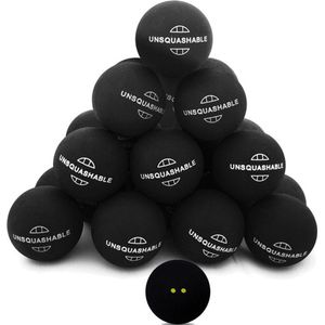 25 squashballen dubbel gele stip Unsquashable