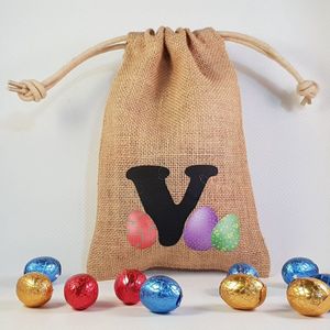 Paaszakje - letter V - pasen, paaseitjes, paaseizakje, cadeautje, feestdag, paashaas, paaseieren, verpakken