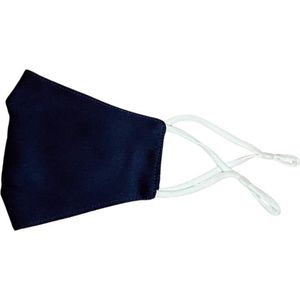 YOSMO - Zijden Mondkapje - kleur donkerblauw - 100% moerbei zijde - niet medisch - herbruikbaar