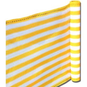 Hanse® Duurzaam Balkonscherm - Kleur Geel/Wit - Balkondoek - 500x90cm