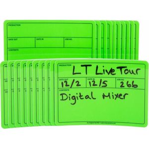 Visi  - PAL flightcase label 178mm x 127mm neon groen