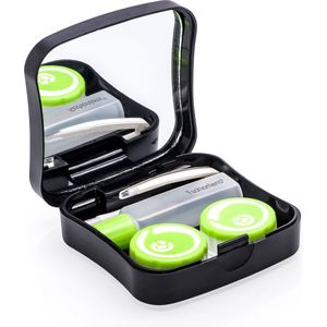 Lenzendoosje Partylens® - Groen - lenshouder inclusief spiegeltje - 5 delig