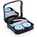 Lenzendoosje Partylens® - Blauw - lenshouder inclusief spiegeltje - 5 delig