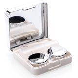 Lenzendoosje Partylens® - Silver - lenshouder inclusief spiegeltje - 5 delig