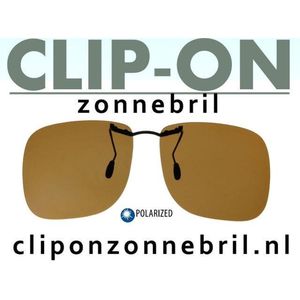 Sunburst Clip-on - Clip on zonnebril - Bril niet Opklapbaar - Voorhanger Bruine Lenzen