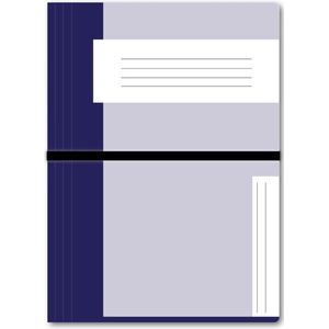 Trias dossiermap met elastiek donkerblauw 50 st.