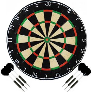 Dartset - Plain - dartbord - plus 2 sets - dartpijlen