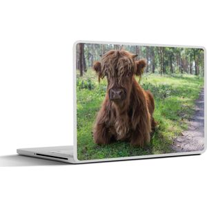 Laptop sticker - 10.1 inch - Schotse Hooglander - Pad - Dieren - 25x18cm - Laptopstickers - Laptop skin - Cover