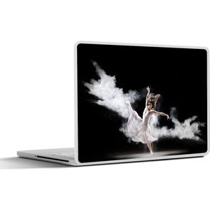 Laptop sticker - 11.6 inch - Ballerina op een zwarte achtergrond - 30x21cm - Laptopstickers - Laptop skin - Cover