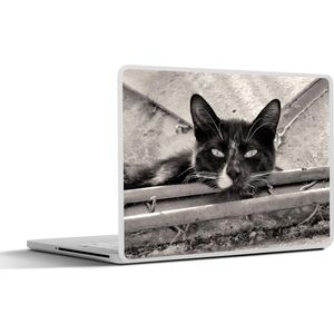Laptop sticker - 11.6 inch - Close-up van een kat - 30x21cm - Laptopstickers - Laptop skin - Cover