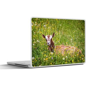 Laptop sticker - 17.3 inch - Geit - Gras - Buiten - 40x30cm - Laptopstickers - Laptop skin - Cover
