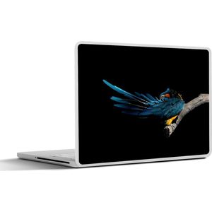 Laptop sticker - 10.1 inch - Vogel - Veren - Tak - Zwart - 25x18cm - Laptopstickers - Laptop skin - Cover