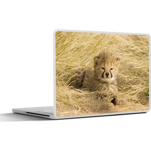 Laptop sticker - 11.6 inch - Cheeta - Jong - Gras - 30x21cm - Laptopstickers - Laptop skin - Cover