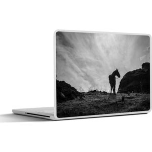 Laptop sticker - 13.3 inch - Paard - Wolken - Weide - 31x22,5cm - Laptopstickers - Laptop skin - Cover