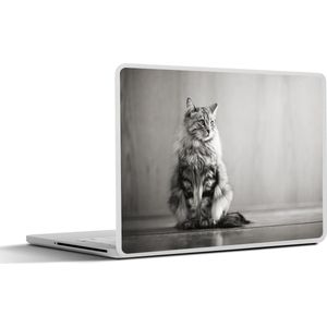 Laptop sticker - 12.3 inch - Portret van een kat - 30x22cm - Laptopstickers - Laptop skin - Cover