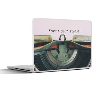 Laptop sticker - 13.3 inch - Typemachine - Retro - Spreuken - 31x22,5cm - Laptopstickers - Laptop skin - Cover