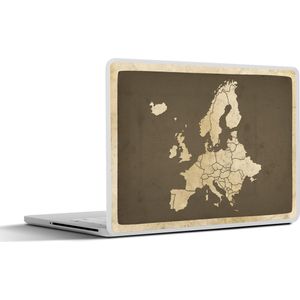 Laptop sticker - 17.3 inch - Kaart - Europa - Vintage - 40x30cm - Laptopstickers - Laptop skin - Cover