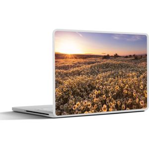 Laptop sticker - 12.3 inch - Bloemen - Lente - Zonsondergang - 30x22cm - Laptopstickers - Laptop skin - Cover