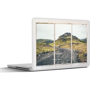 Laptop sticker - 11.6 inch - Doorkijk - Pad - Heuvel - 30x21cm - Laptopstickers - Laptop skin - Cover