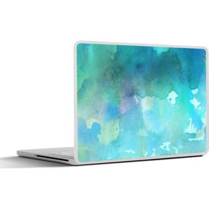 Laptop sticker - 11.6 inch - Waterverf - Groen - Blauw - 30x21cm - Laptopstickers - Laptop skin - Cover